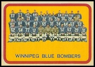 87 Winnipeg Blue Bombers TC